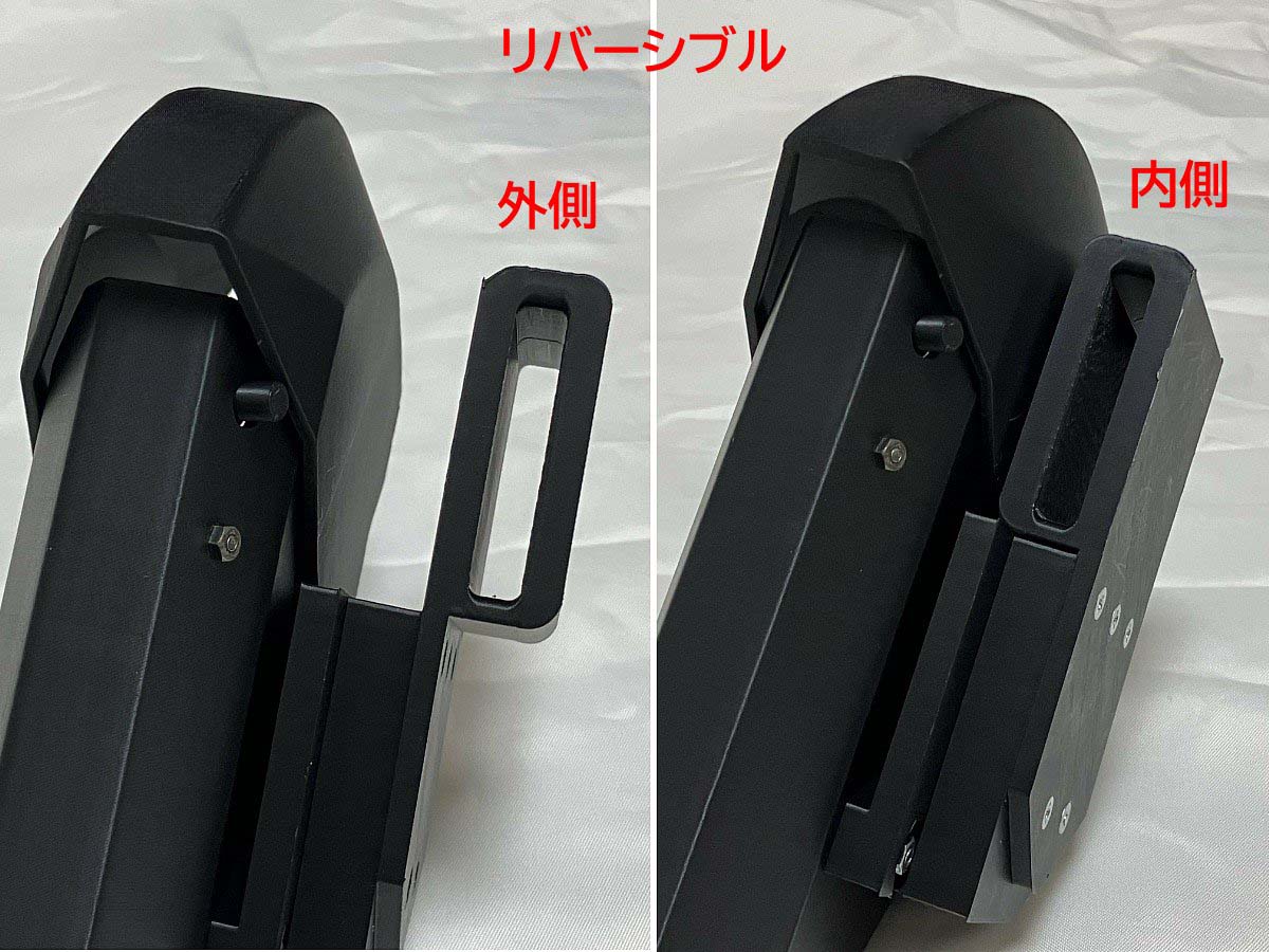 ベルト通しはリバーシブルです。